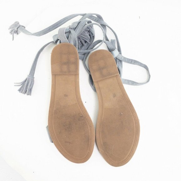 Steve Madden Womens Shoes 8 Gladiator Sandals Strappy Ankle Strap Wrap Tie Flat - Picture 8 of 9
